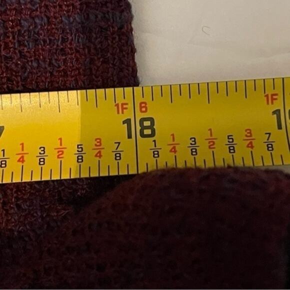 LOFT Maroon Navy Academia Office Career Knit Shift Dress NWOT Size SP - Picture 11 of 12